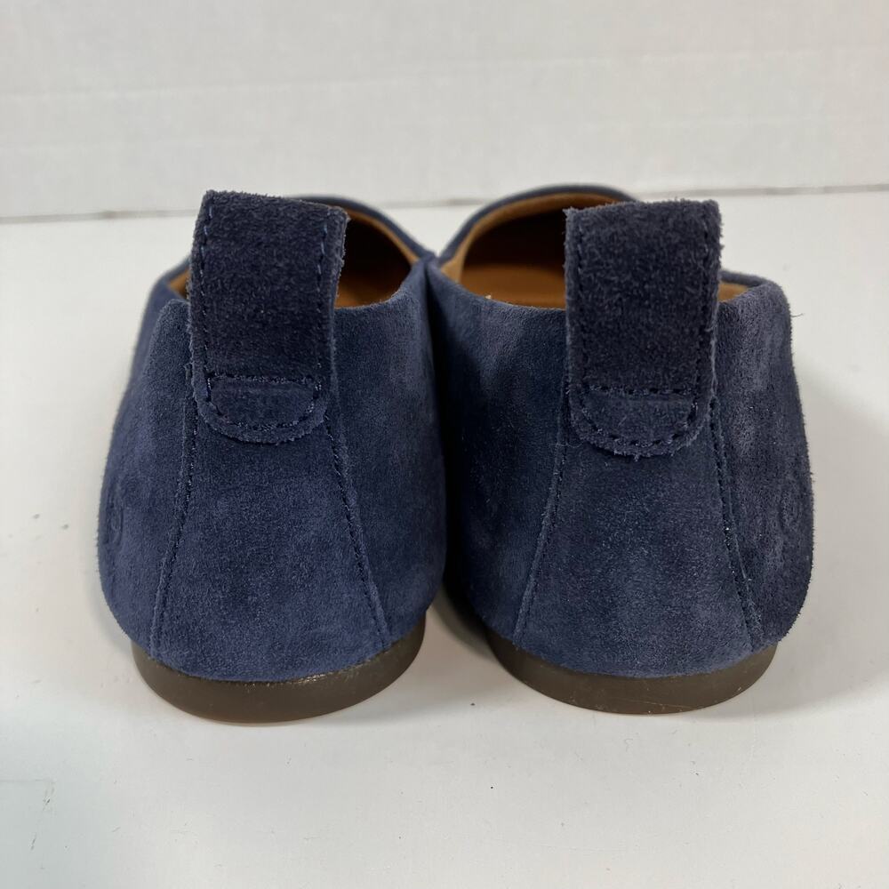 Born Beca Sz 7.5 Suede Slip-On Ballet Flats Blue Comfy Padded Insole - Picture 12 of 16